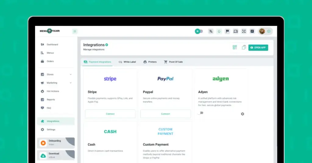 Payment integrations