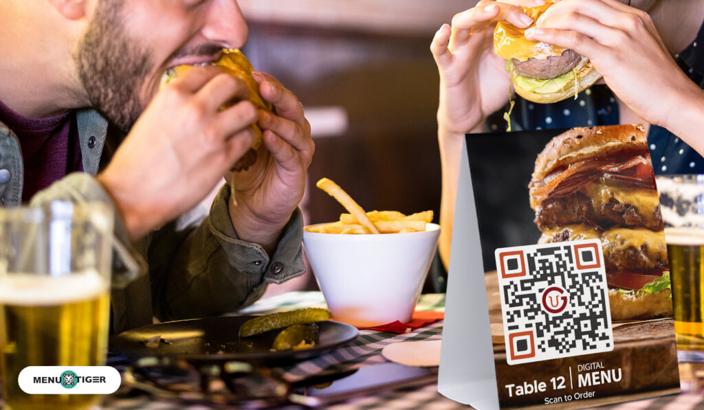 Burger menu QR code