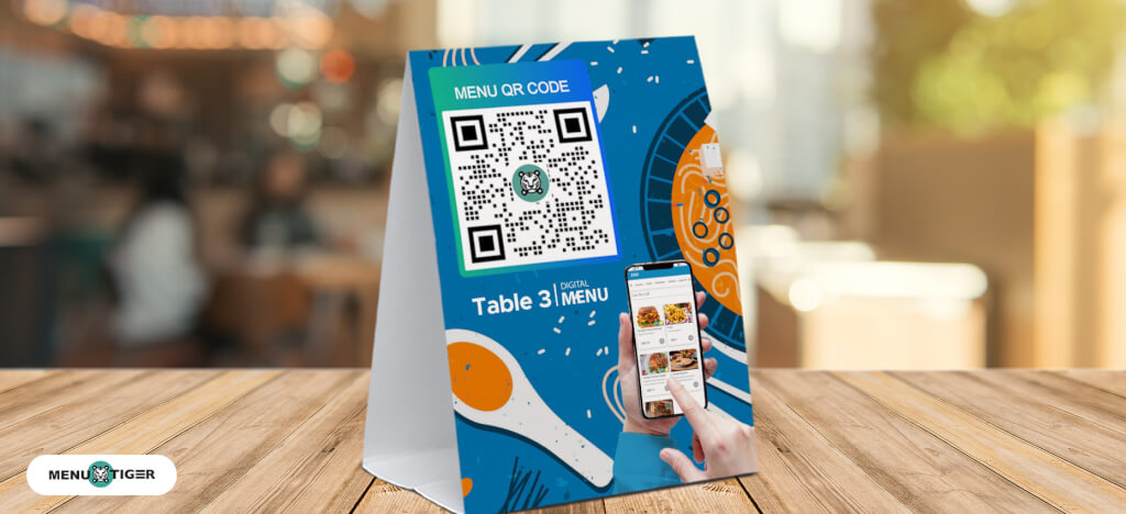 QR code on table