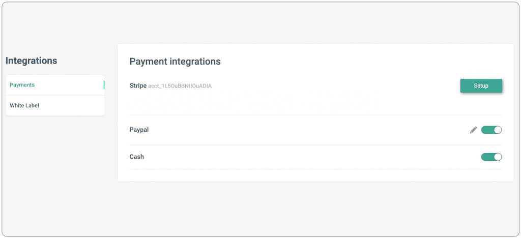 Payment integration menu tiger