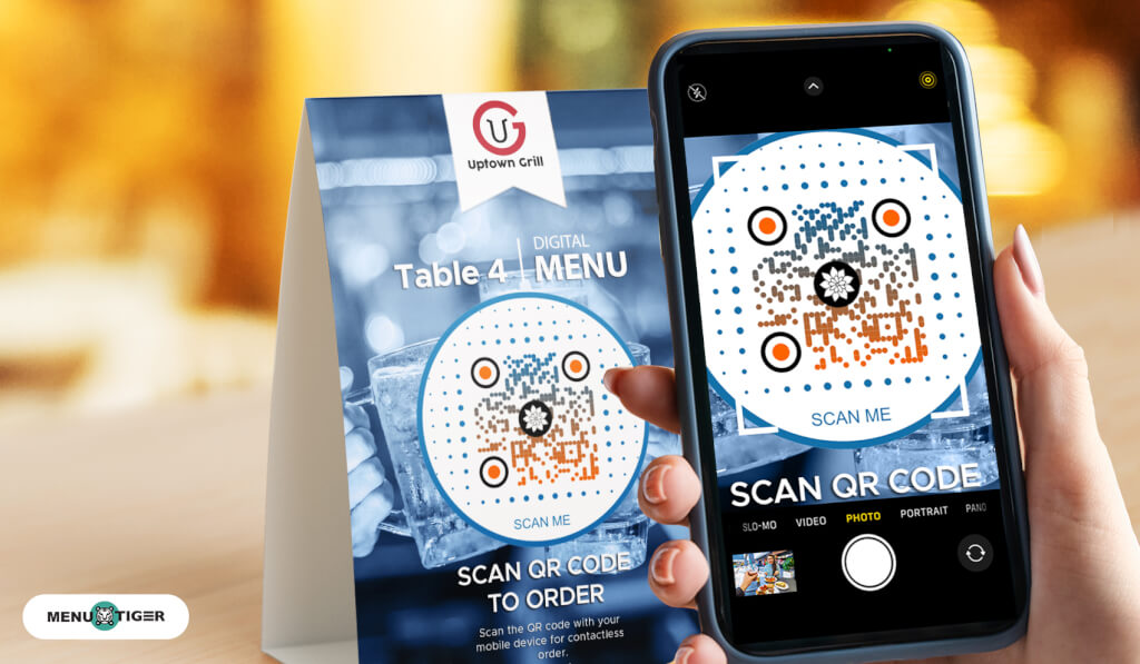 Scan QR code menu