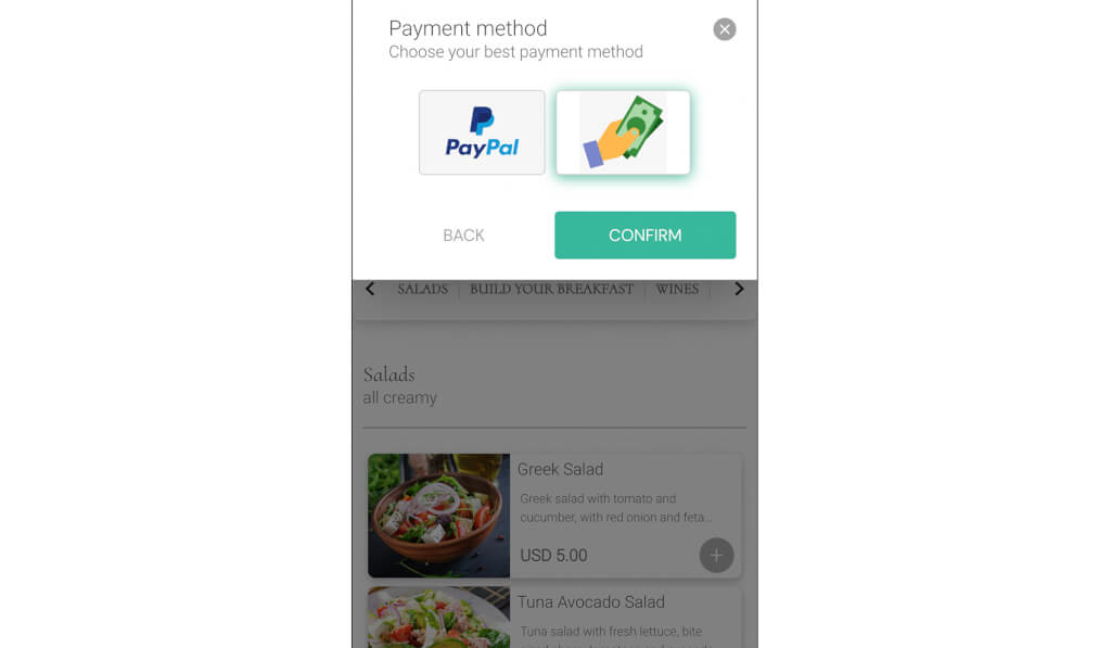 Online order payment method