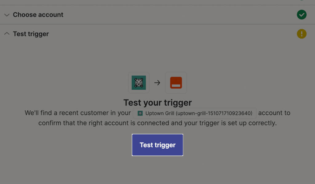 Click test trigger