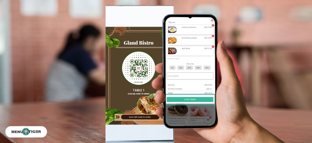 Place order on QR menu