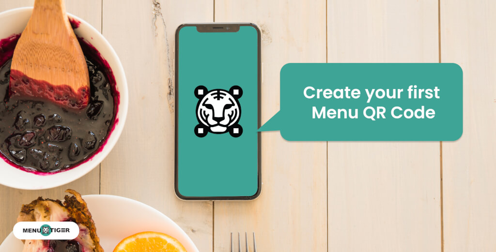 Phone with MENU TIGER logo