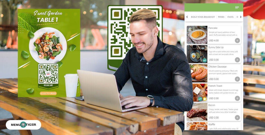 Smart qr code digital menu