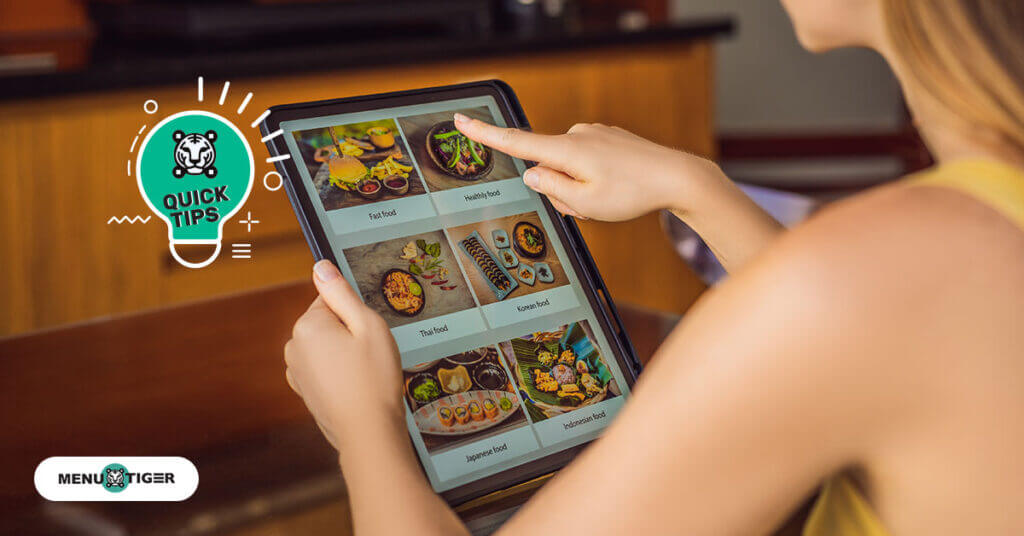 Interactive restaurant menu software