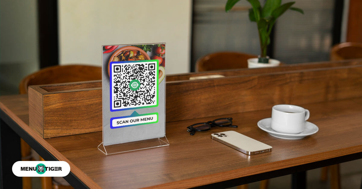 Displaying QR code on table tents