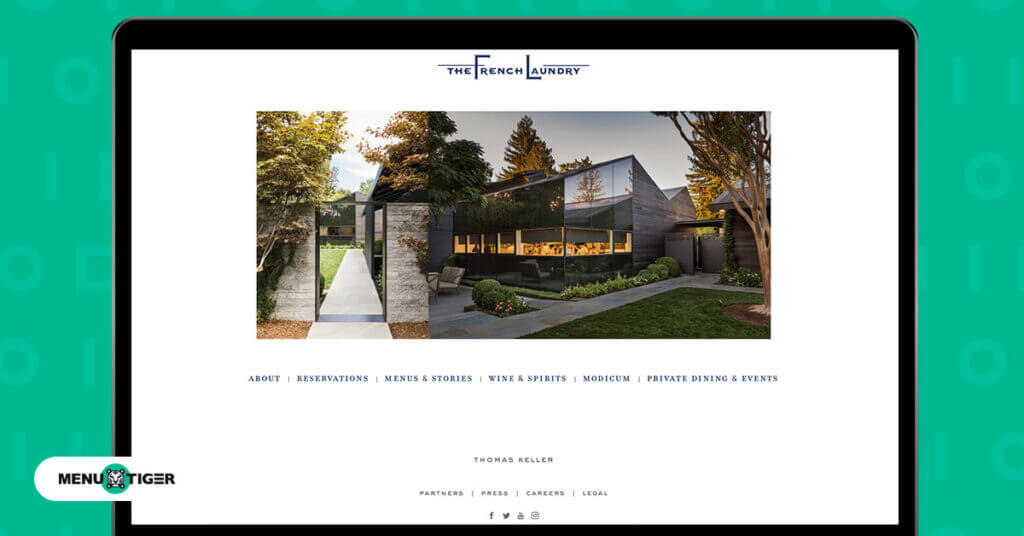 The french laundry website design