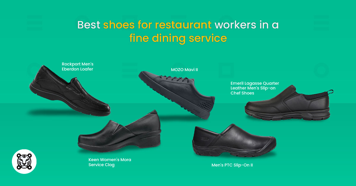 Shoes for fine dining workers