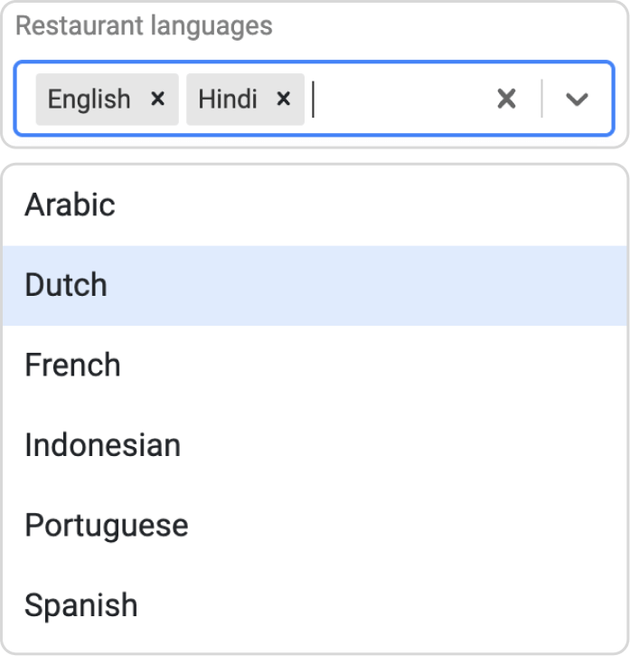 Translate menu