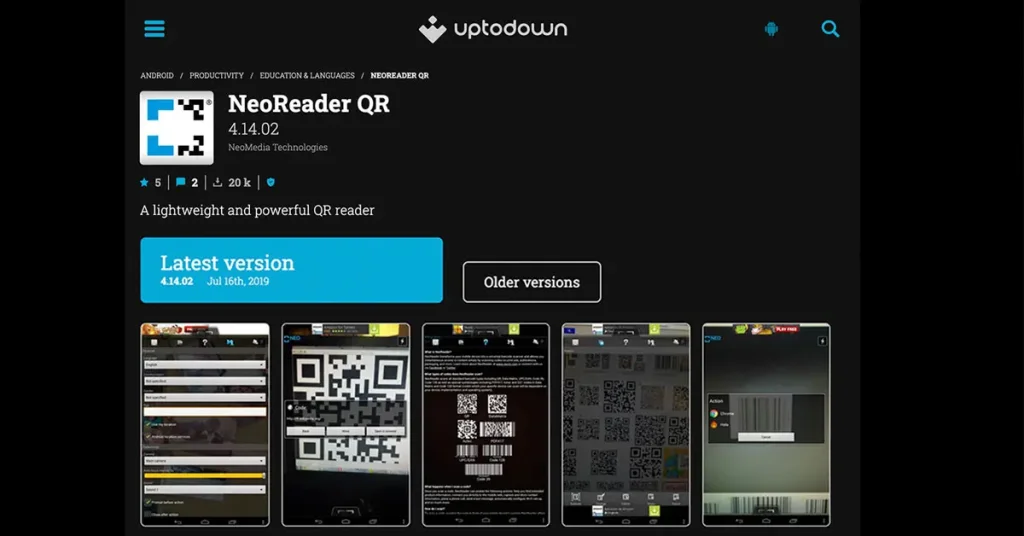 Neoreader QR code scanner