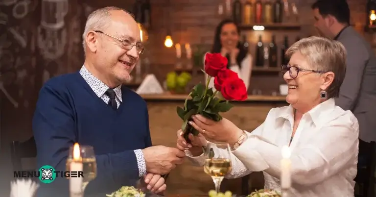 Elderly couple enjoying a date