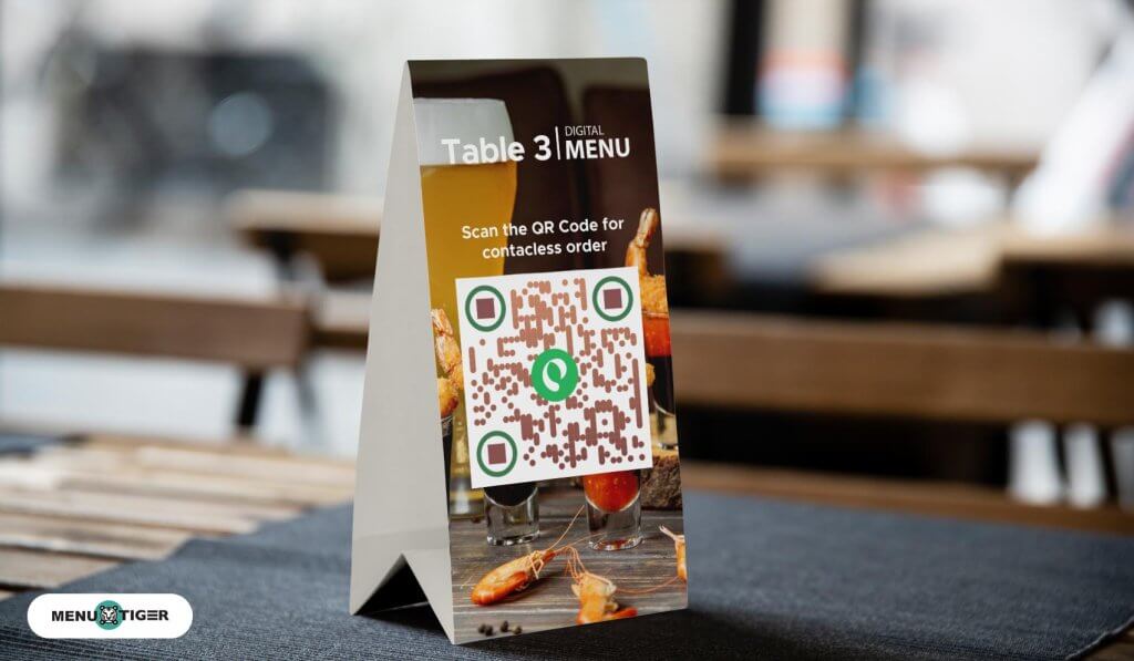 What is a contactless menu QR code