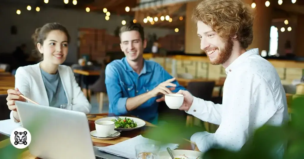 Coffeeshop with laptop