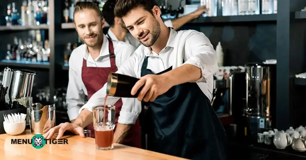 Bartender with assistant