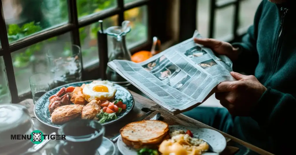 Breakfast menu. 