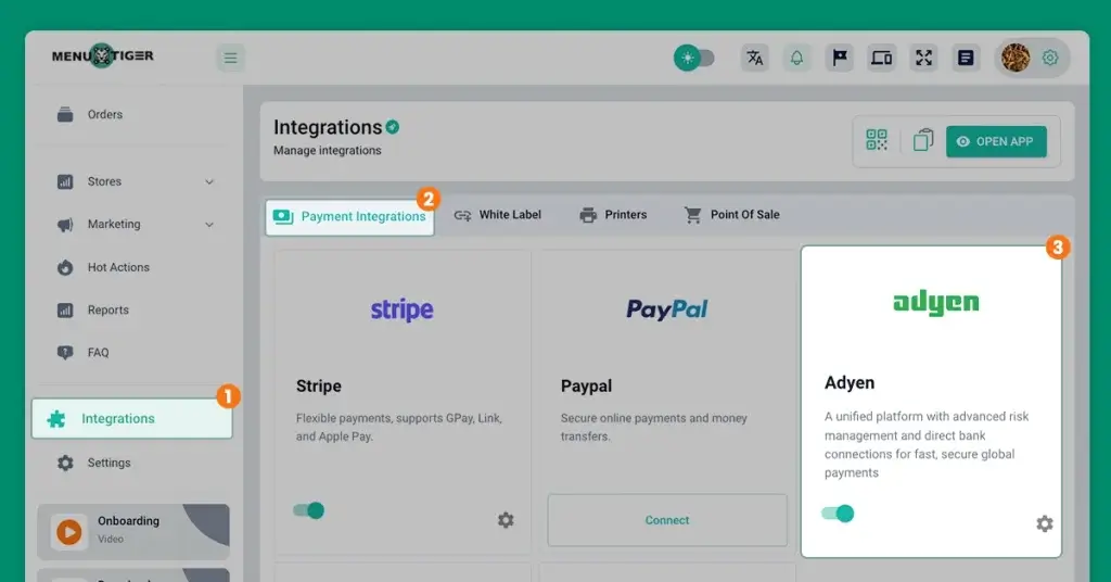 Adyen integration