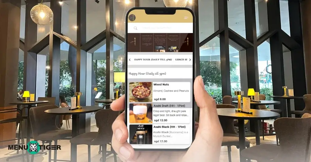 Menu QR code ordering system 