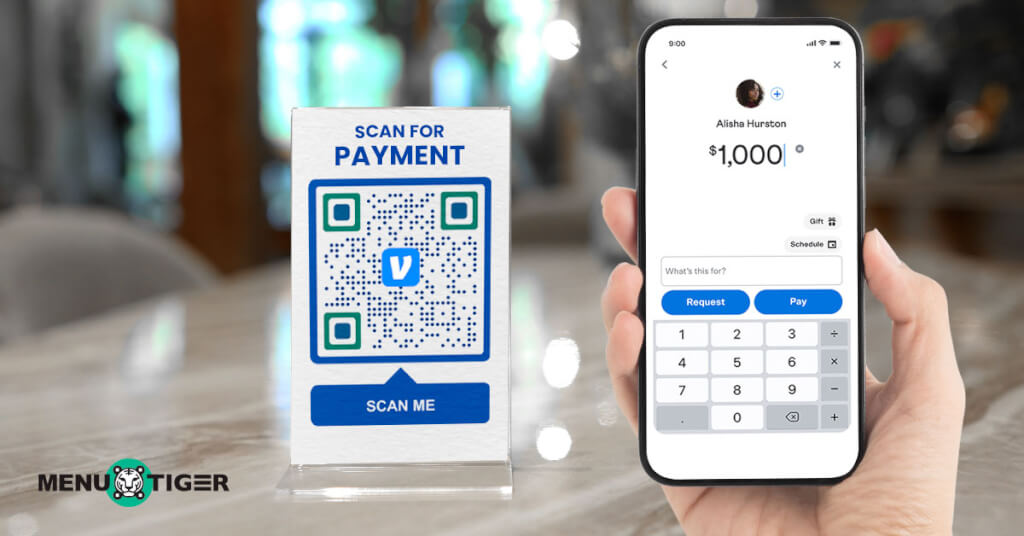 venmo payment integration in menu tiger