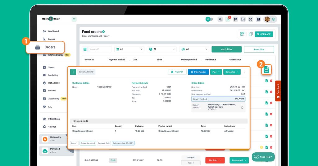 Access to customer delivery details