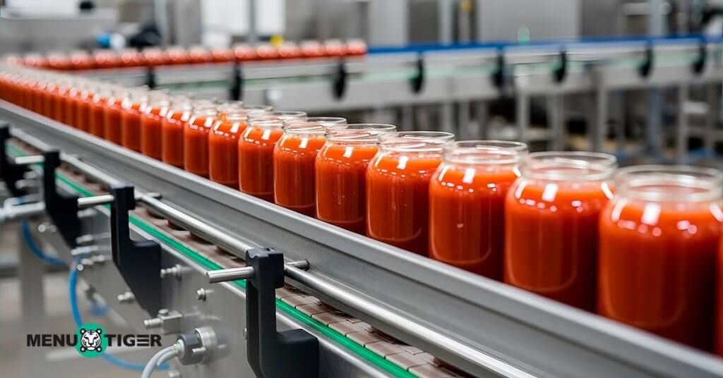 Sauce made at manufacturing plant