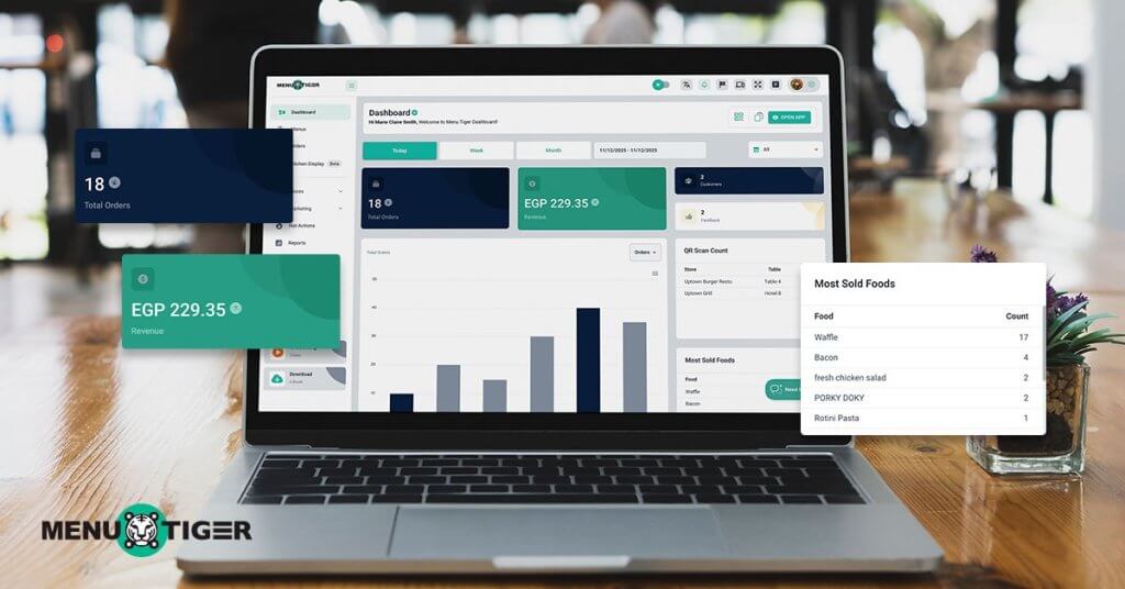 MENU TIGER's ordering system